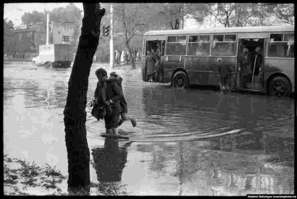 Затопленные улицы Новокузнецка, 1984 год