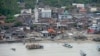 INDONESIA -- An aerial view of an affected area after a tsunami hit the coast of Pandeglang, Banten province, Indonesia, December 24, 2018 in this photo taken by Antara Foto