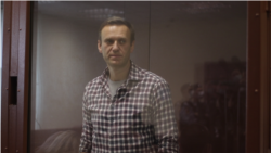 Russia -- Alexey Navalny in Moscow court on February 20, 2021