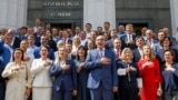 UKRAINE – People's deputies of Ukraine photographed in memory of work in the Verkhovna Rada of the VIII convocation. Kyiv, July 11, 2019